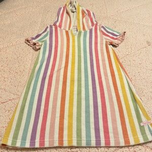 Ruffle Butts Rainbow Striped Terry Coverup, Size 8